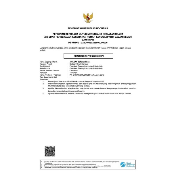 SOFTENER Pelembut Pakaian SEKALI BILAS ANTIBACTERIAL 5 Liter