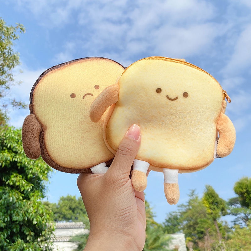 Sera Jepang ekspresi lucu mengiris roti dompet koin Messenger tas gadis tas kreatif kartun JK kepribadian pakaian tas kecil