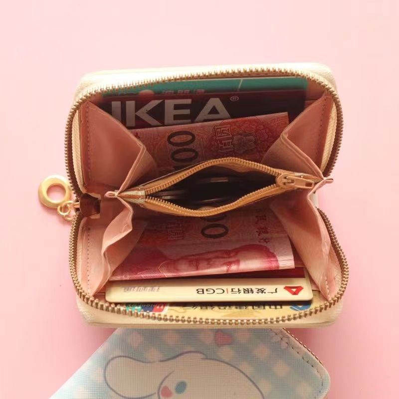 Sera mini pendek zipper dompet lucu kartun hello kitty Hello Kitty dompet koin siswa perempuan kecil segar