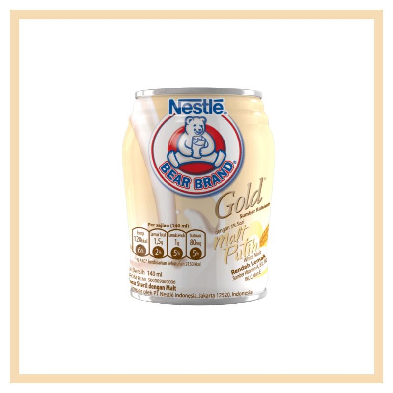 Bear Brand Gold White Malt 1 Kaleng