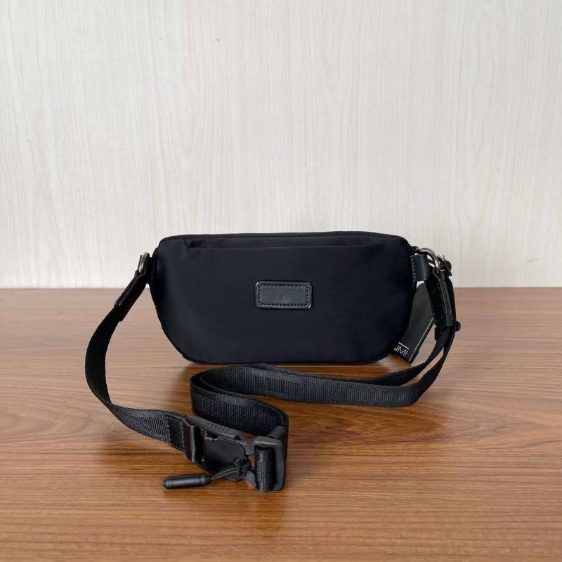 tas tumi harrison daven waist pack hitam nylon mirror p1shoes bodybag cowok sling bag pria