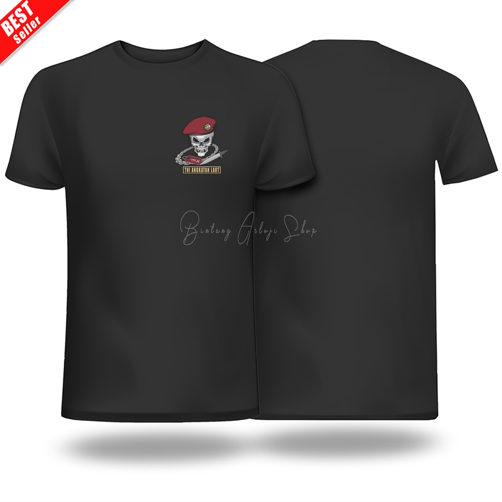 (Excusive) Kaos Custom KOMANDO PASUKAN KATAK TNI - AL Light Gold