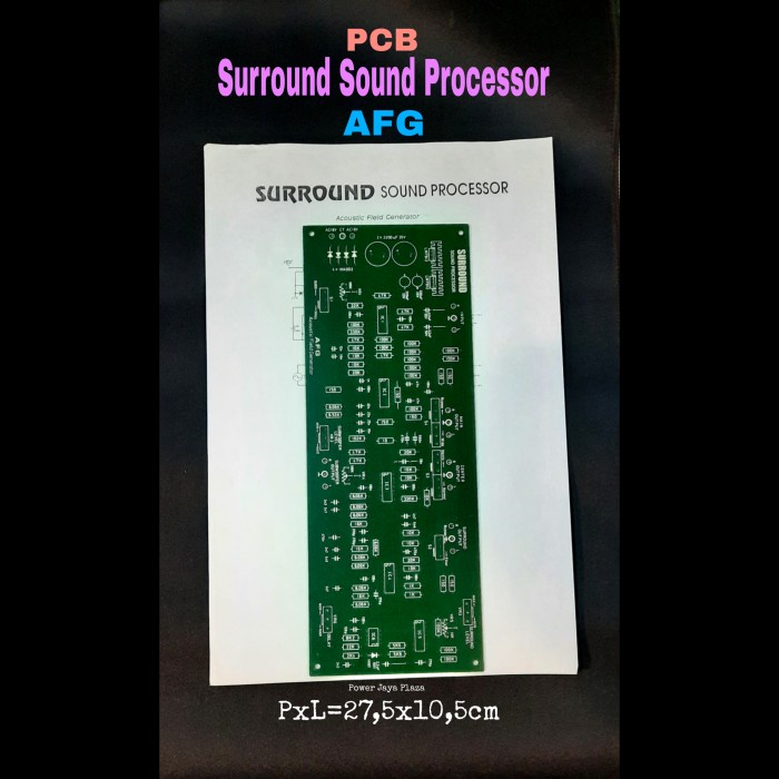 Terlaris Pcb Surround Sound Processor Afg Pxl=27,5X10,5Cm Ic Mn3008 / Mn3005