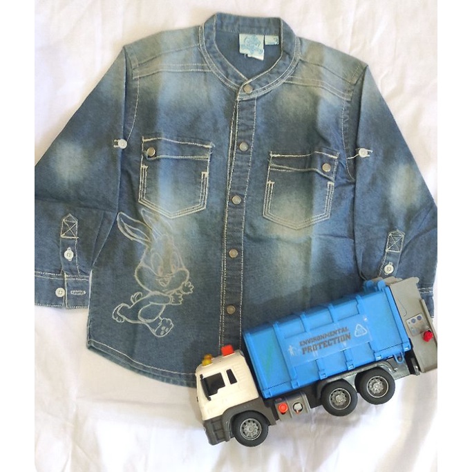 KEMEJA KOKO ANAK DENIM LOONEY TUNES