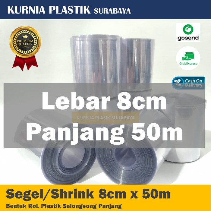 

TERMURAH PLASTIK SEGEL 8cm x 50m SHRINK WRAP (plastik heat shrink)