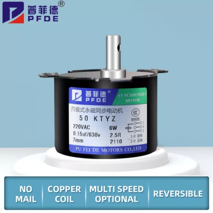 Terlaris 50Ktyz / Motor Synchronous 50Ktyz 220V Low Speed High Torque