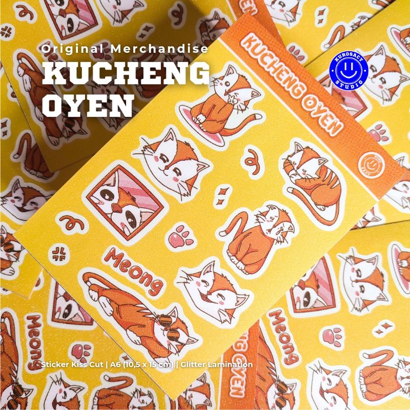 

ORANGE CAT/KUCING ORANGE STICKER KISS CUT [by Kurosacy]