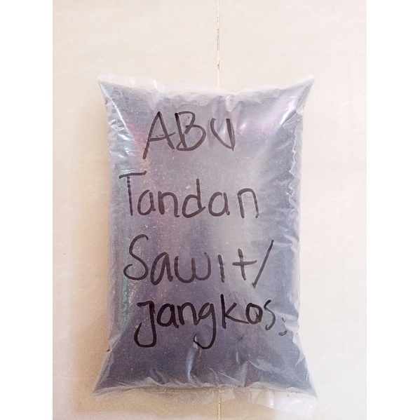Abu Tandan Kelapa Sawit/JANGKOS hasil pembakaran Berat 1 KG