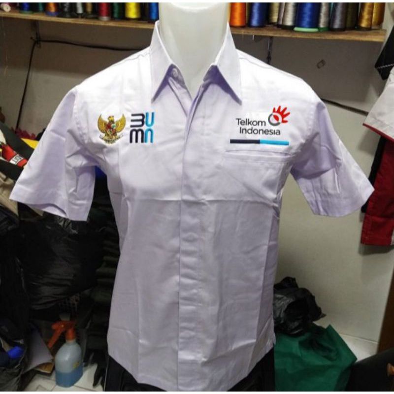 KEMEJA BUMN TELKOM INDONESIA BORDIR || SERAGAM BUMN TELKOM INDONESIA BORDIR || BAJU TELKOM INDONESIA