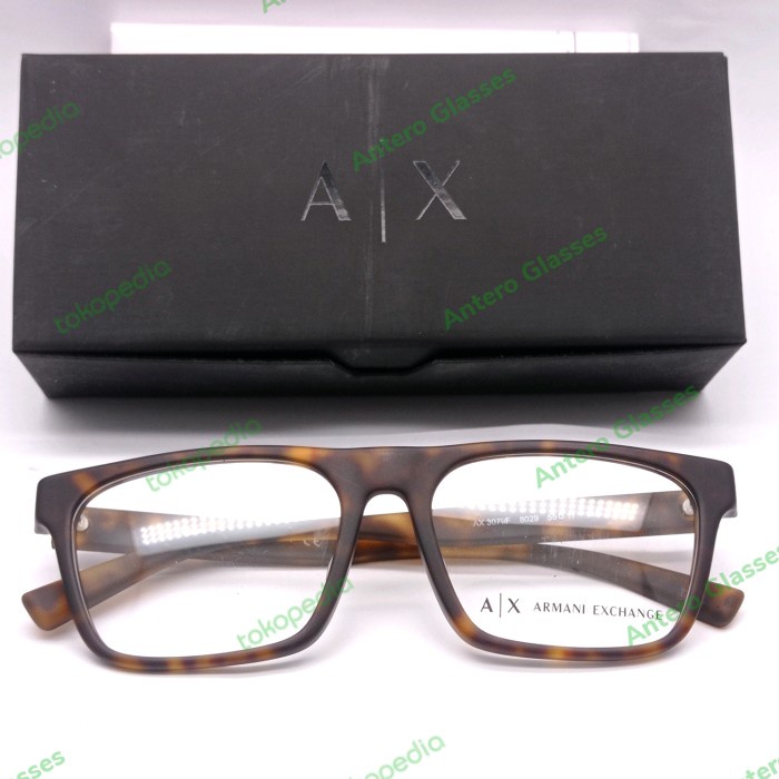 frame kacamata pria wanita armani exchange AX3079 havana original