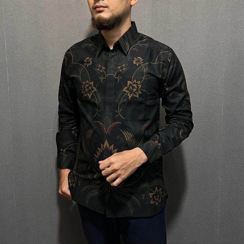 Batik slimfit pria premium katun halus kencana galing bunayyastore prabu laskala batik