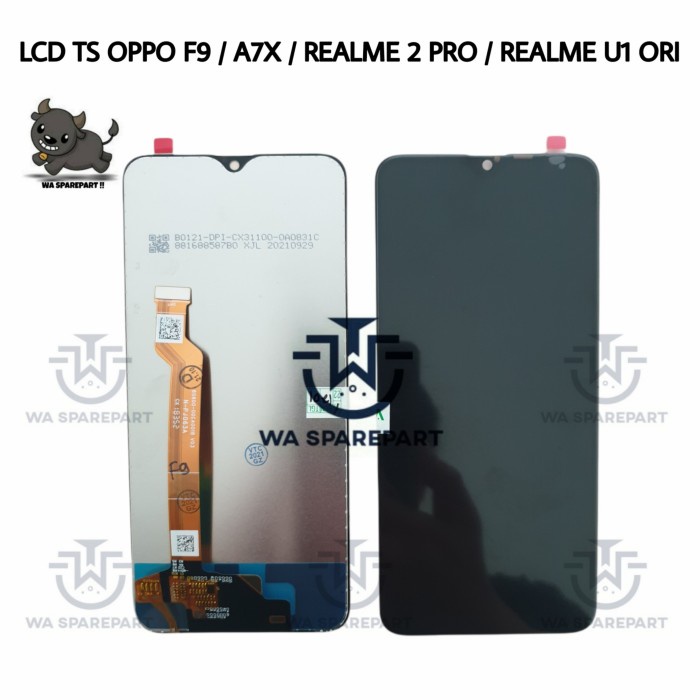 LCD TOUCHSCREEN OPPO F9 PRO F 9 HITAM ORIGINAL ORIGINAL TERBARU