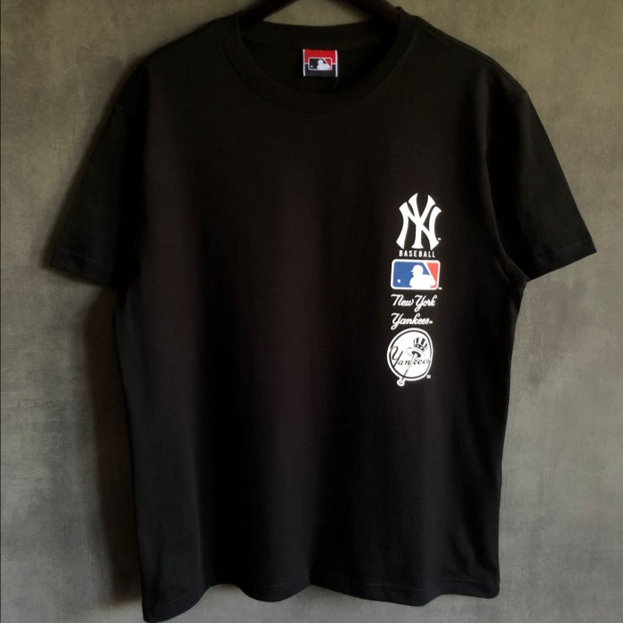 TSHIRT ENY BLACK MLB PREMIUM KAOS PRIA WANITA BRANDED BASEBALL HYPE