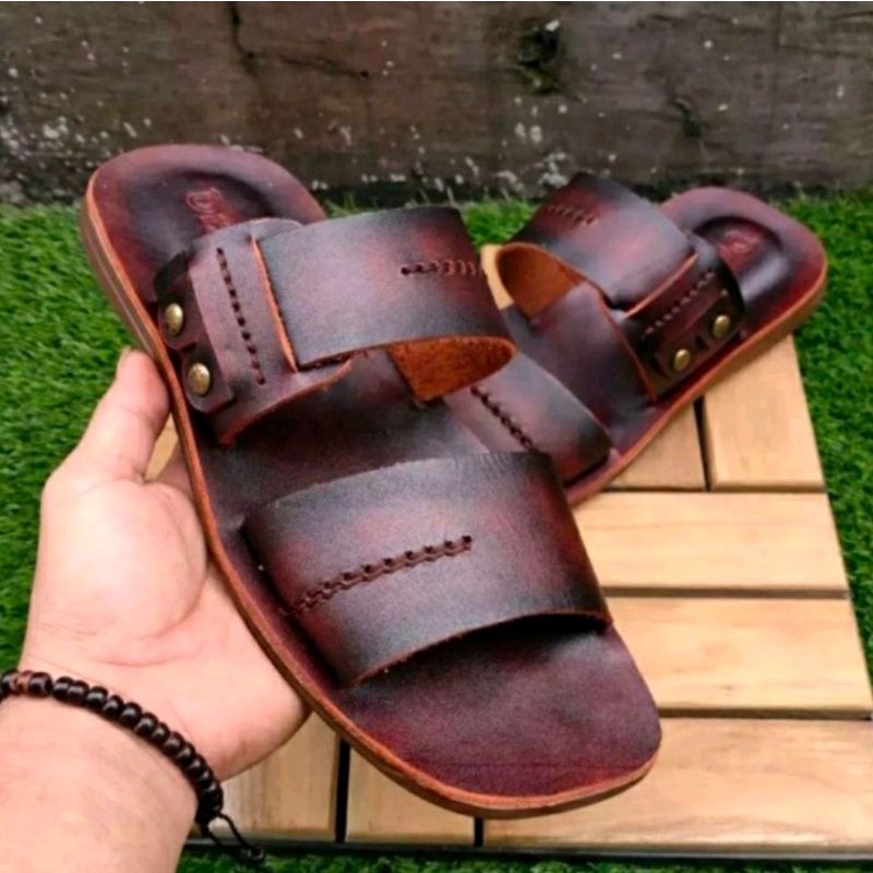 sandal pria 100% kulit asli terlaris#sandal pria 100% kulit asli berkualitas