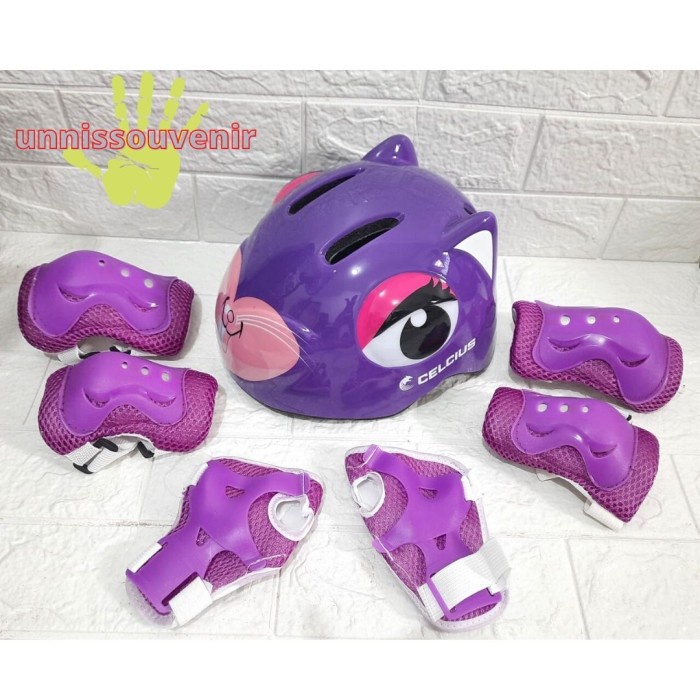 Helm sepeda anak/Helm sepatu roda anak Unicorn Adjustable 1 Set Dekker