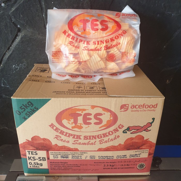 

Terlaris Kripik Singkong Bakar Sambaa Balado Tes @5 X 500Gram