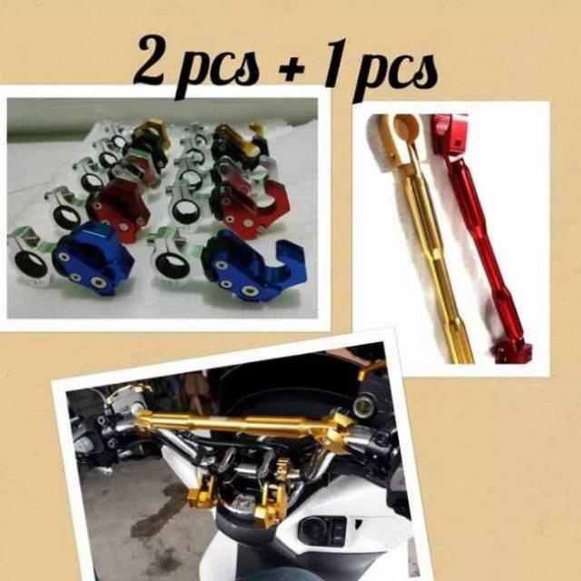 Paket Gantungan Pcx 2 Pcs Dan Stabilizer Stang Pcx 150 Dan 160 - Hitam