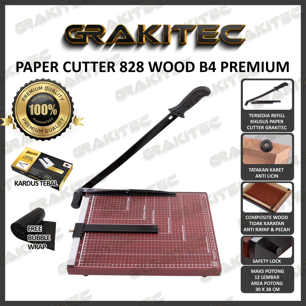 

R Cutter A4 B4 A5 828 Preum Series Kayu Awet Gk-Tech Not Deli