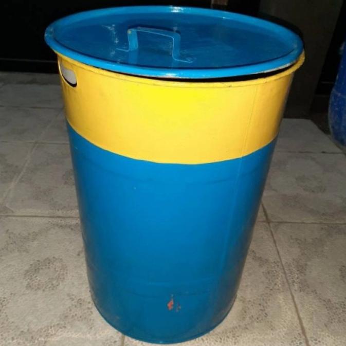 drum besi 50 liter/tong sampah/tempat bakar sampah bahan tebal ghe07