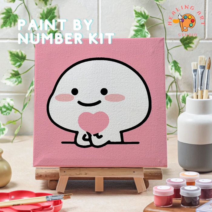 

Paint by number pentol versi 3 canvas 20x20 cm painting kit - pentol11, 15x15cm