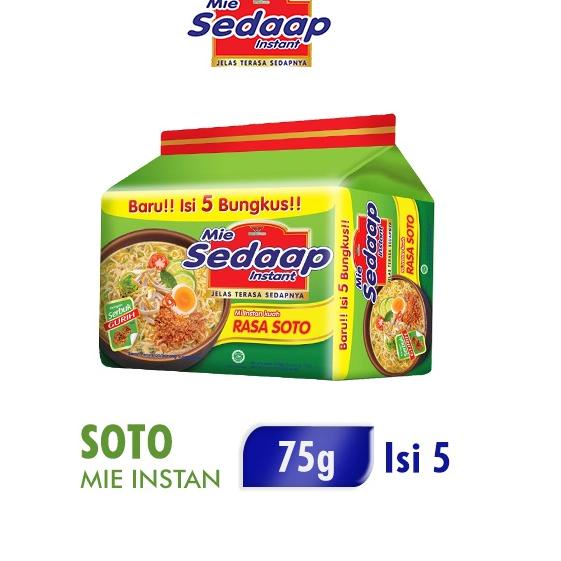 

Fresh Product P5b5AMie Sedaap Mie Instan Soto 5 x 75 gr