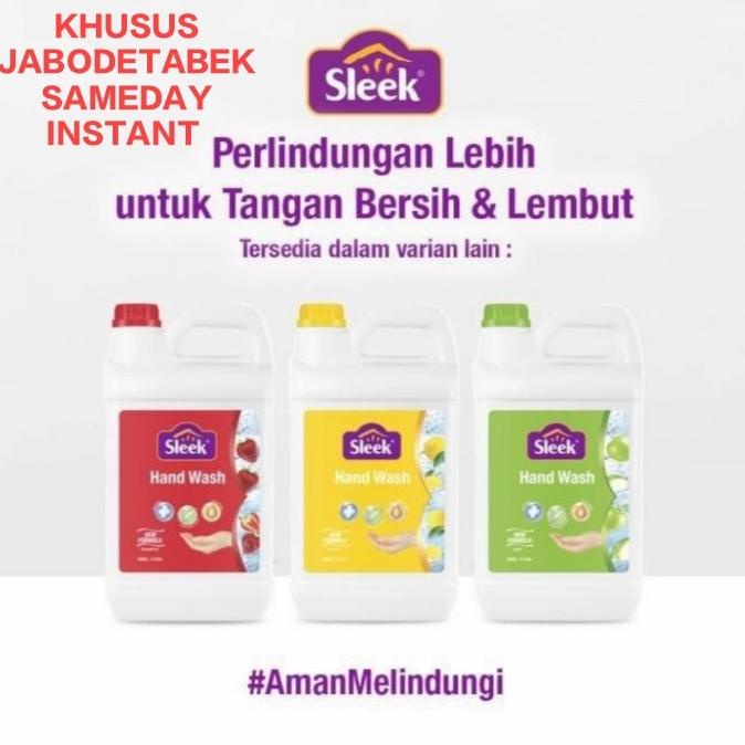 SLEEK Hand Wash 4Liter/Sabun Cuci Tangan 4L Jerigen