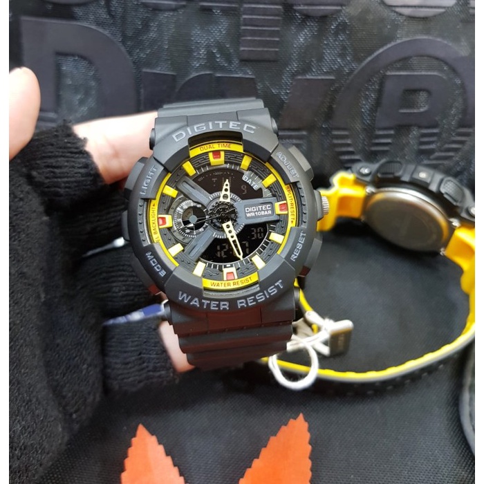 Must Have Jam Tangan Olahraga Digitec Dual Time Da-2021T Dual Tone Strap Colour Terlaris