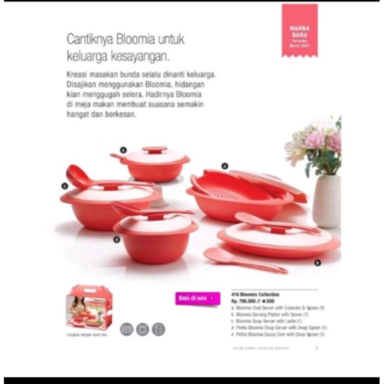bloomia collection tupperware