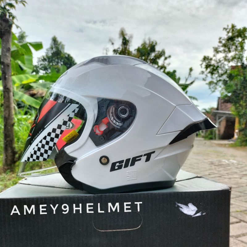 HELM HALF FACE GIFT SARGON PAKET GANTENG ORIGINAL SNI