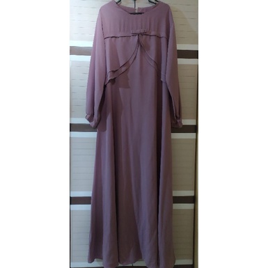 dress pesta lilac / dress idul fitri warna lilac