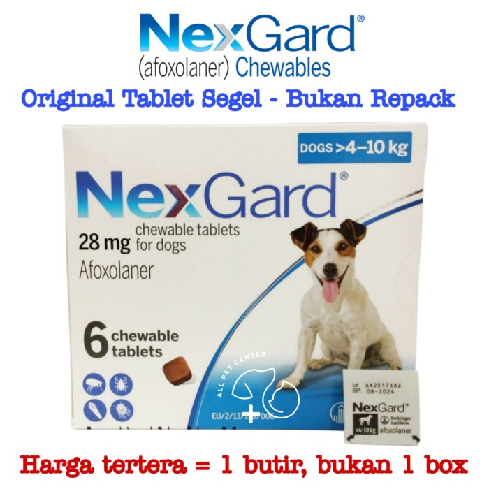 Terlaris Obat Kutu Anjing Nexgard 4-10 Kg