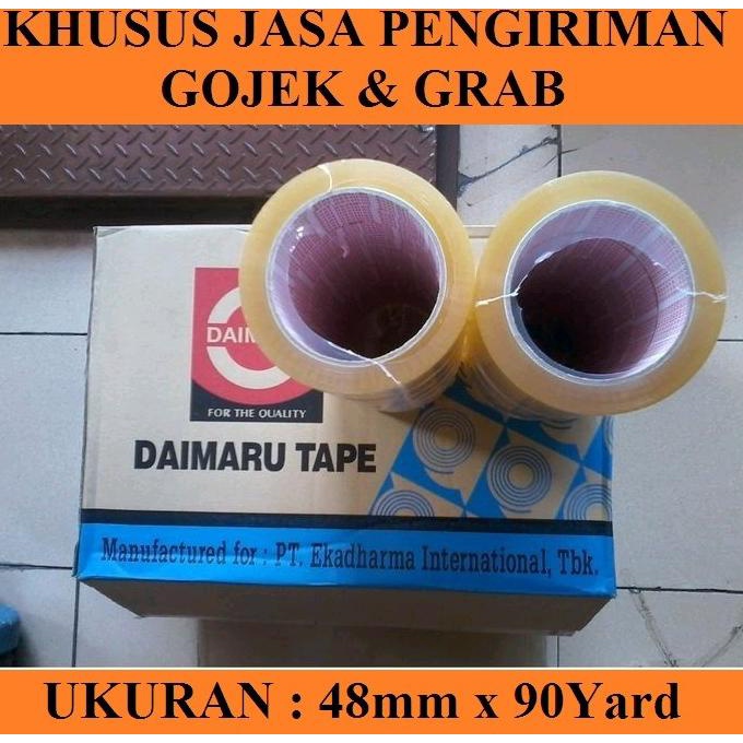 

SALE Lakban Daimaru Bening Coklat 48mm x 90yard 1dus(isi 72roll)