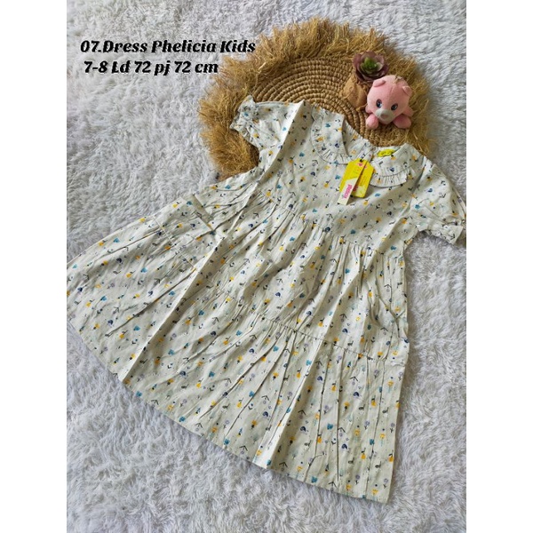 Dress PHELICIA KIDS original usia 2-7tahun