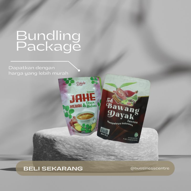 

BUNDLING PACKAGE!! MINUMAN HERBAL | Teh jahe merah instan + Teh bawang dayak instan