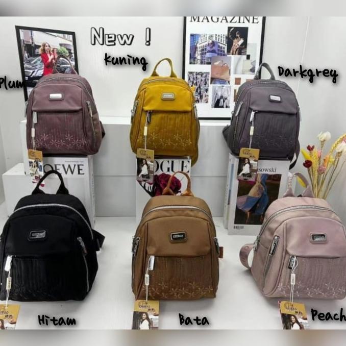 TAS RANSEL WANITA CHIBAO KANVAS BORDIR 5Sleting