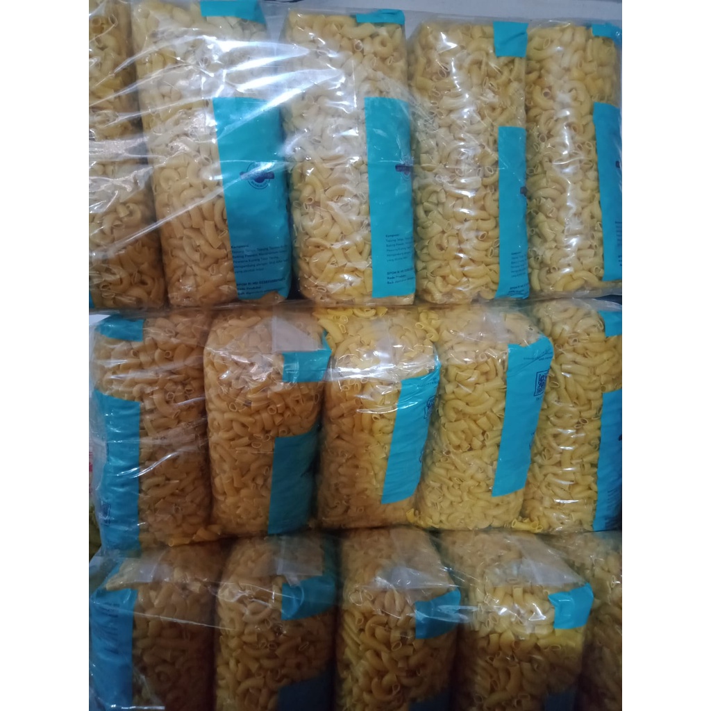 [Bal/10 KG] Makaroni Makroni Usus Bantat Rebus Merk Mahkota Berat/PCS 1 Kg - mkmh10