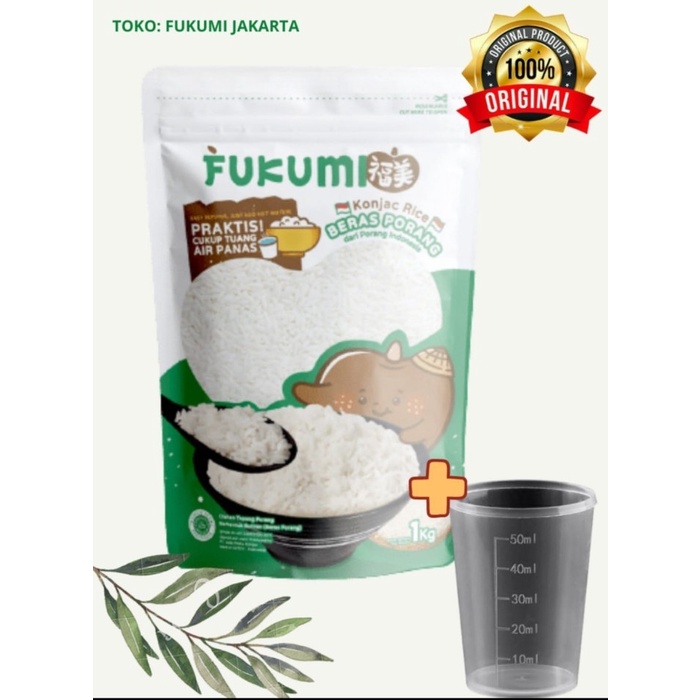 

Fukumi 1 pak isi 1 kg + gelas takar/ beras diet / konjac / shirataki