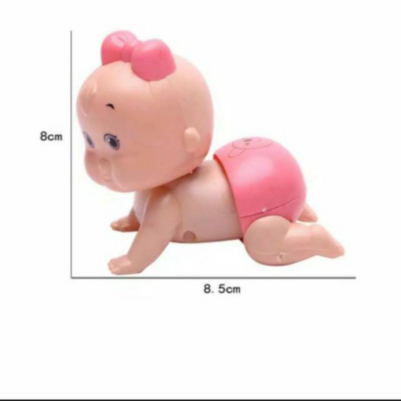 hokkiterus21⭐⭐⭐⭐⭐Boneka BAYI MERANGKAK mainan bayi mainan baby toys putar bisa bergerak B024