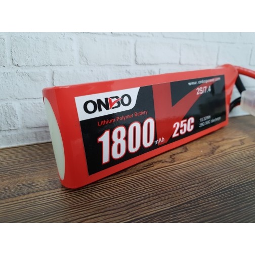 Lipo battery 2s 7.4v 1800mah 25-50c Onbo Power