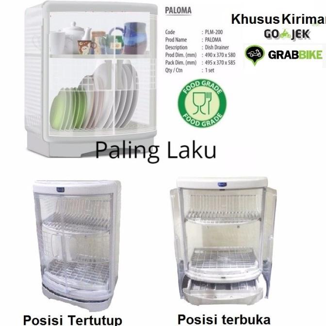 RAK PIRING PLASTIK TERTUTUP ROVEGA PALOMA (BISA GOJEK)
