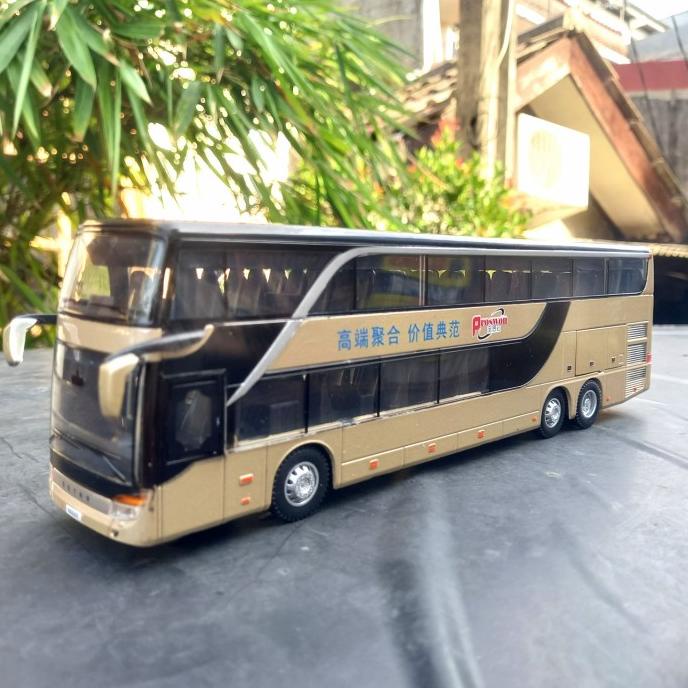 Diecast Bus Miniatur Bis Tingkat Double Decker Besi