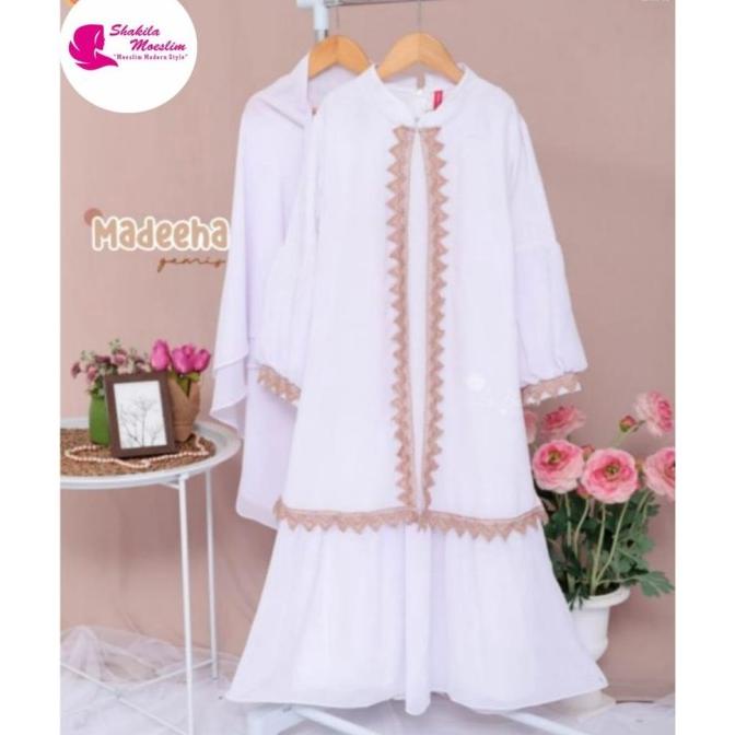 GAMIS PUTIH ANAK PEREMPUAN UMUR 11 12 TAHUN TANGGUNG REMAJA BAJU GAMIS