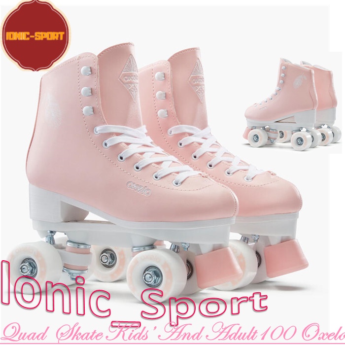 Sepatu Roda Anak Dewasa Quad Skate 100 Oxelo Artistic Roller Skating