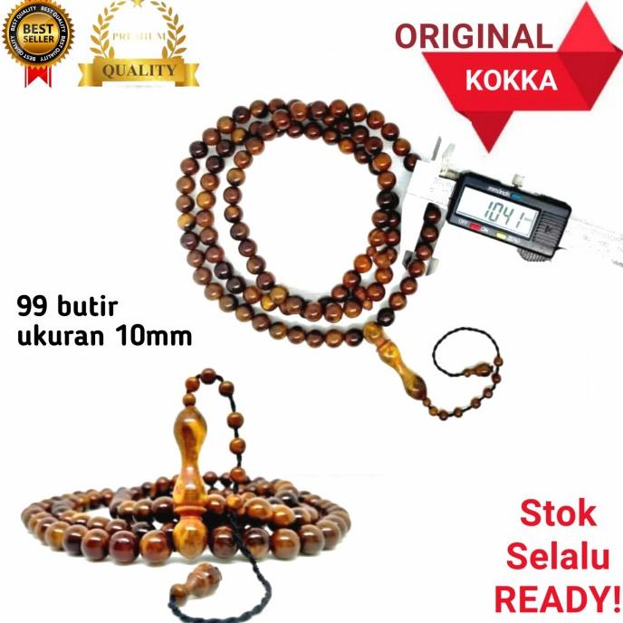 Tasbih kaokah kokka kaoka koka kaukah asli 10mm bulat