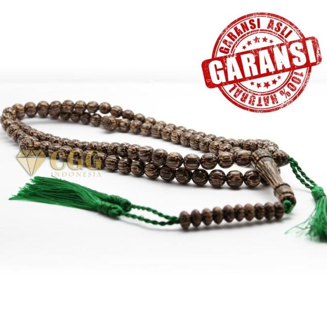 Tasbih Kayu Asli Liwung Macan Lawu Hitam Original