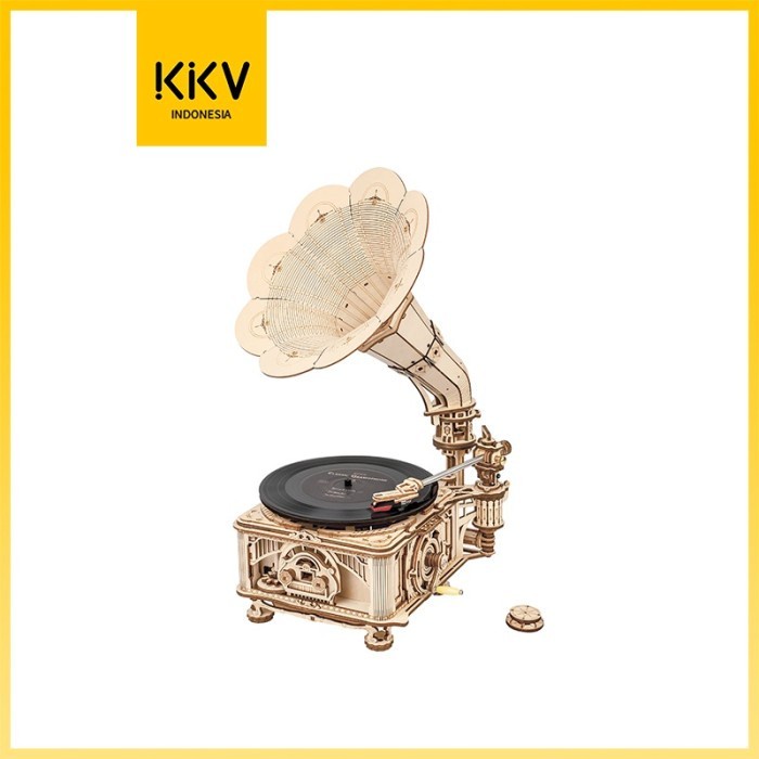 3Dpuzzle Kkv Rolife 3D Wooden Puzzle Mainan Anak 3D Puzzle Kayu - Gramophone