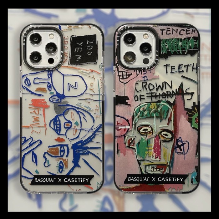 Terlaris Casetify X Basquiat Soft Case Design Art For Iphone X/Xs/Xr/11/12