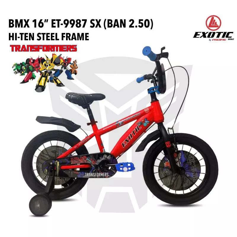 SEPEDA BMX ANAK LAKI LAKI 16 18 INCH EXOTIC 9987 SX TRANSFORMER DAN MINION