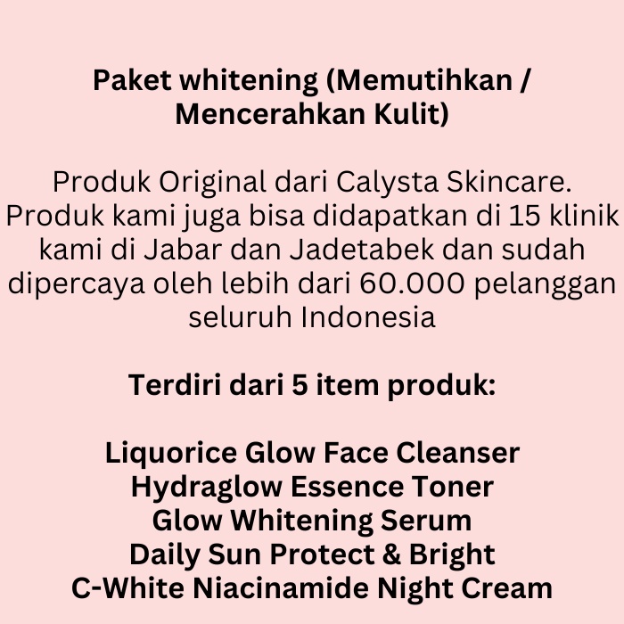 Produk Paket Pemutih Muka Glow Cleanser Flawless