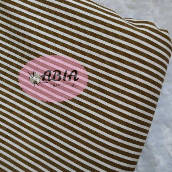 Obral Pesanan Kain kanvas motif salur - kks l coklat